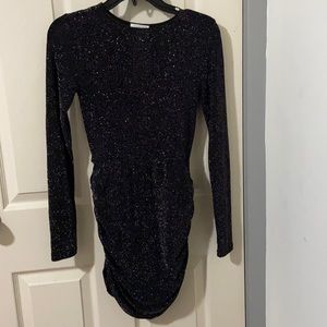 Leith Nordstrom glitter black dress xxs